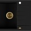Zlew Kernau KGS V 4565A 1B1D Deep Black + Gold Metallic
