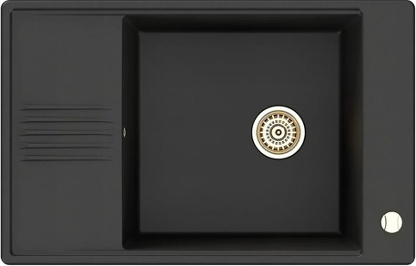 Zlew Kernau KGS D 6078 1B1D Deep Black + Gold Metallic