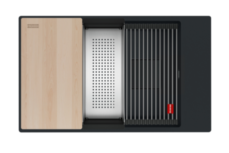 Zlew Franke KNG PRO 110-62 czarny mat + czarne elementy [125.0749.672]