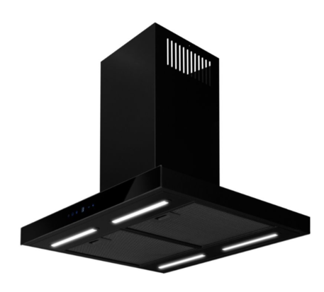 Okap Nortberg Sento Island Strips Black Matt 60 cm